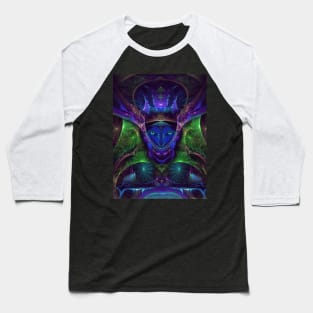 Fluorescent - Fractal Manipulation - Visionary Art - Manafold Art Baseball T-Shirt